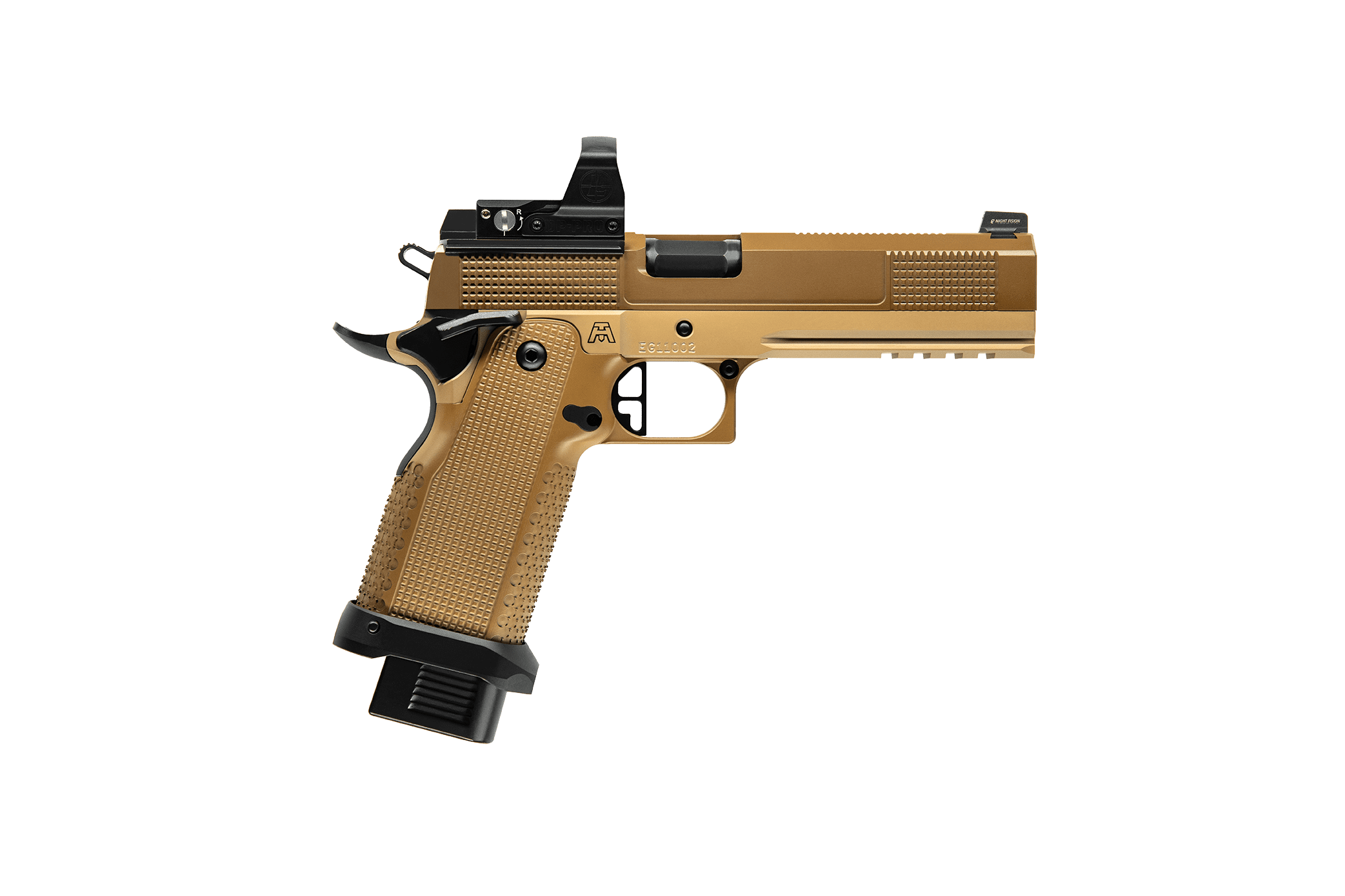 YELLOW PISTOL WITH MAG SIGHT 4 72 DPI